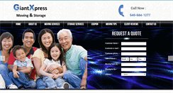 Desktop Screenshot of giantxpressmoving.com